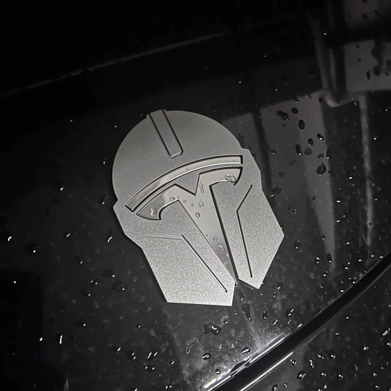 Madalorian Star Wars Tesla Emblem Badge For Model 3 & Y - PimpMyEV