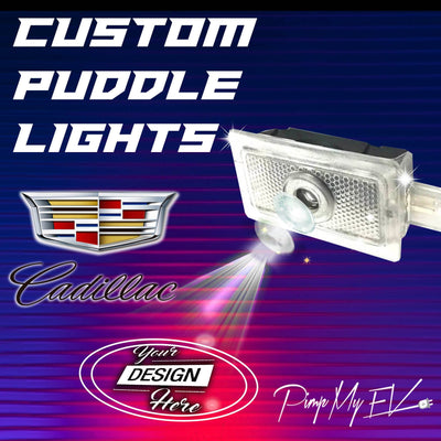 Custom LED Courtesy Door Projector Puddle Lights for Cadillac - PimpMyEV