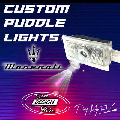 Custom LED Courtesy Door Projector Puddle Lights for Mesarati - PimpMyEV