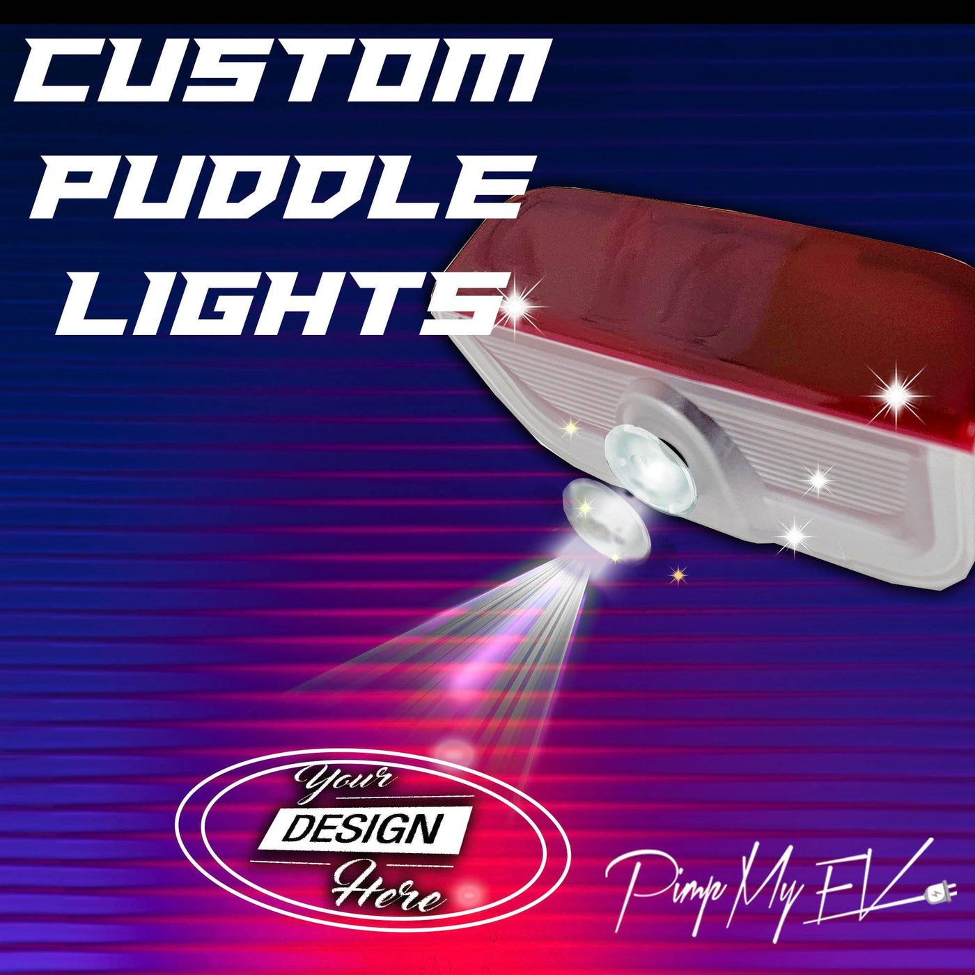 Custom LED Door Projector Puddle Lights for Porsche - PimpMyEV