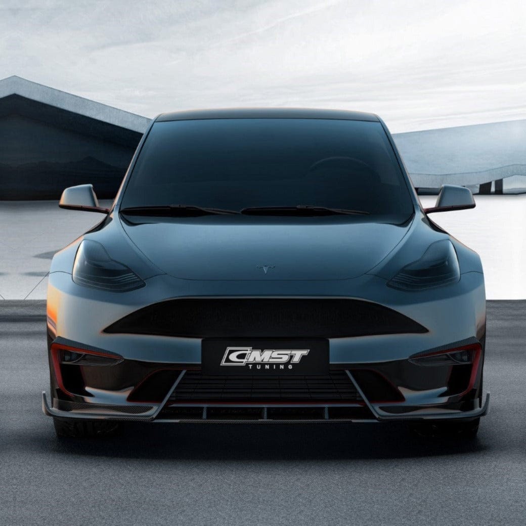 Tesla Model Y 2020-2023 Carbon Fiber Body Kit Front Bumper Lip