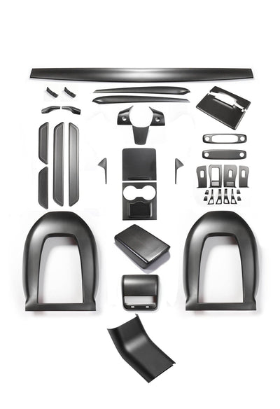 Ultimate Genuine Matte Carbon Fiber Bundle Kit For Tesla Model 3 2021-2023 - PimpMyEV