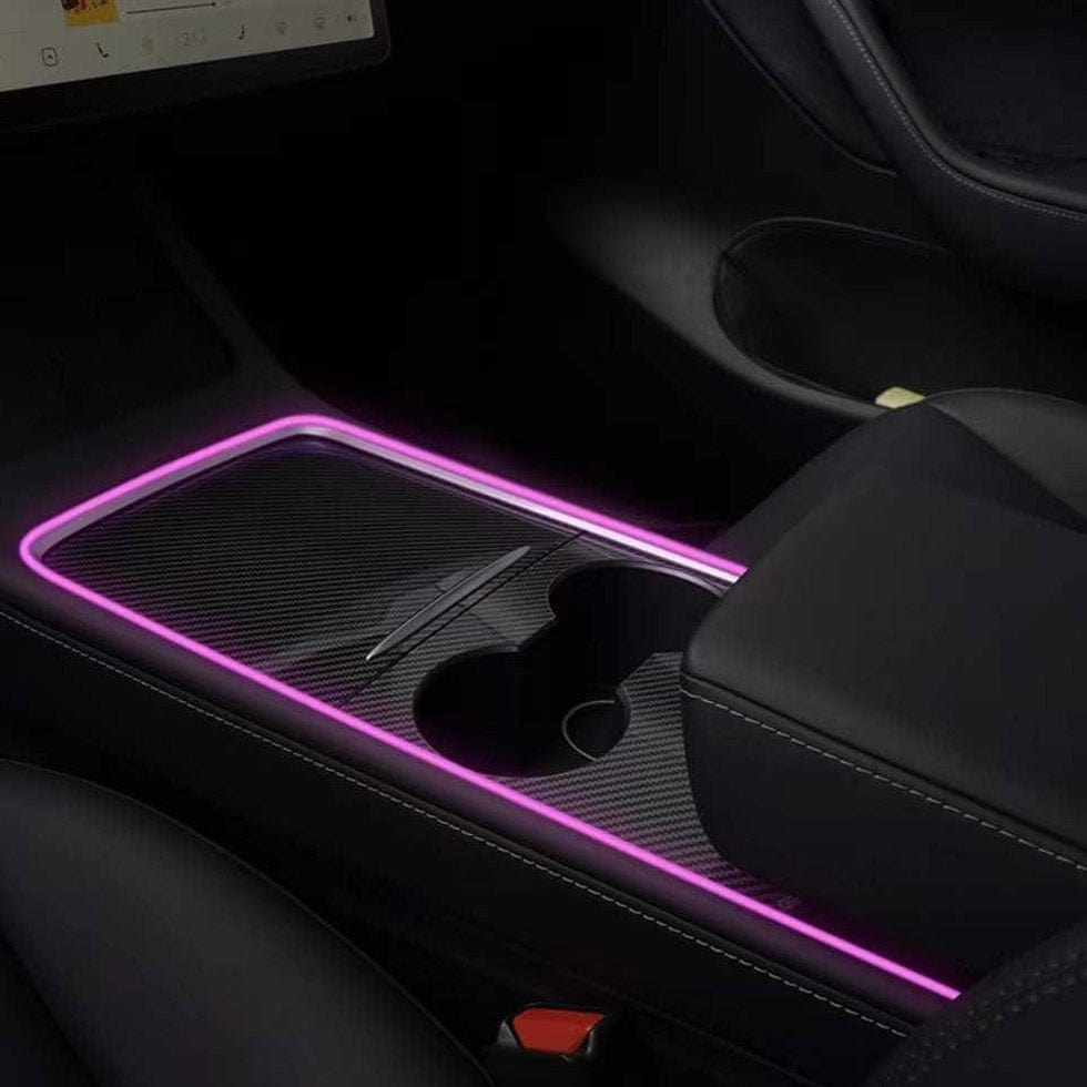 Center Console Ambient Car Lighting Kit For Tesla Model 3 & Y 2021-2023