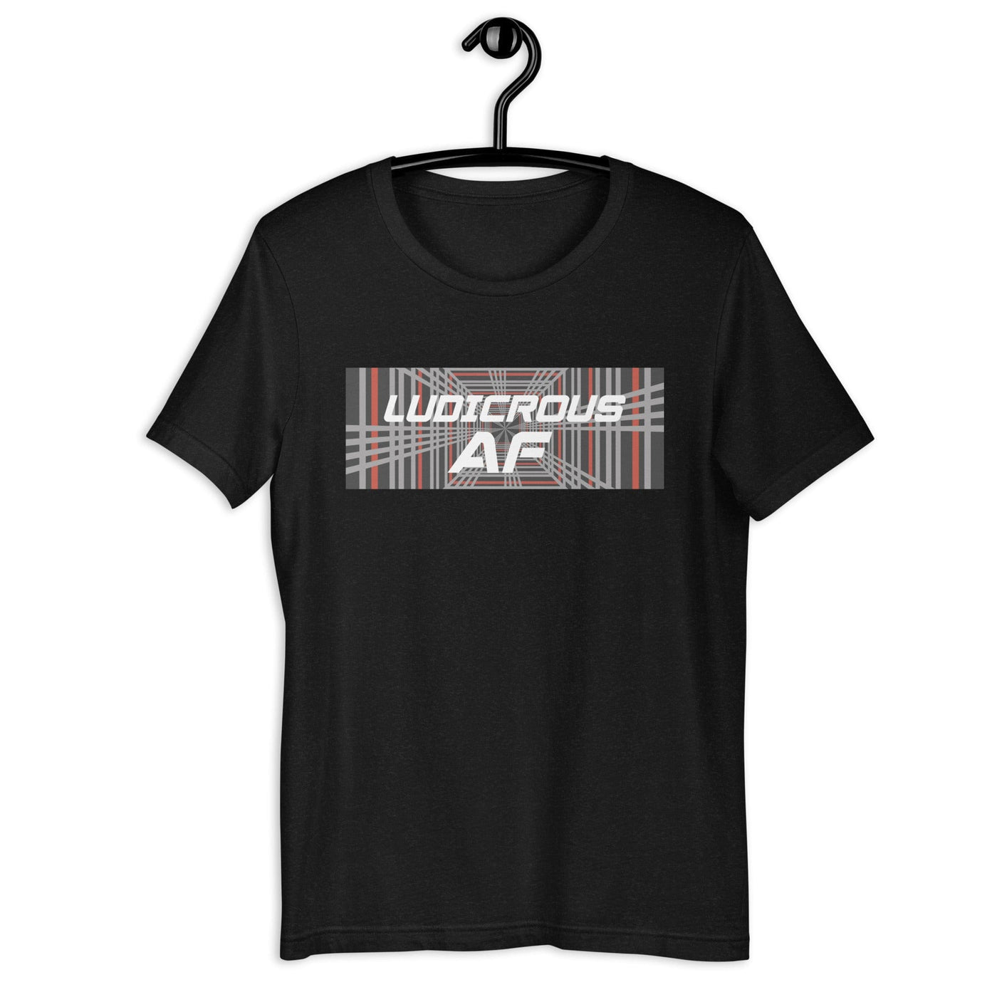 Ludicrous AF Short Sleeve Unisex T-shirt For Tesla Enthusiasts - PimpMyEV