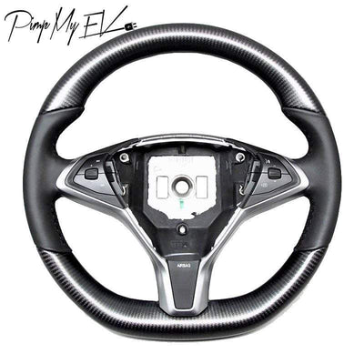 Custom Dry Carbon Fiber Steering Wheel Replacement for Model S & Model X (Various Options) - PimpMyEV