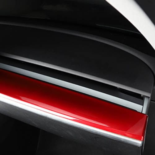 4PCs Red ABS Interior Dashboard & Door Trims Set For Tesla Model Y  2021-2023