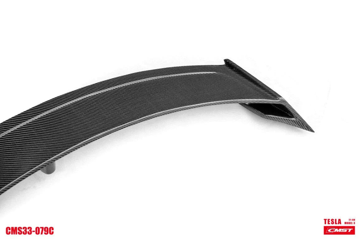CMST Genuine Carbon Fiber Spoiler Wing V5 For Tesla Model 3 2017-2023 - PimpMyEV