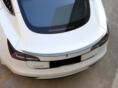 Carbon Fiber Effect Wing Spoiler Flat Back for Model 3 (Gloss) - PimpMyEV
