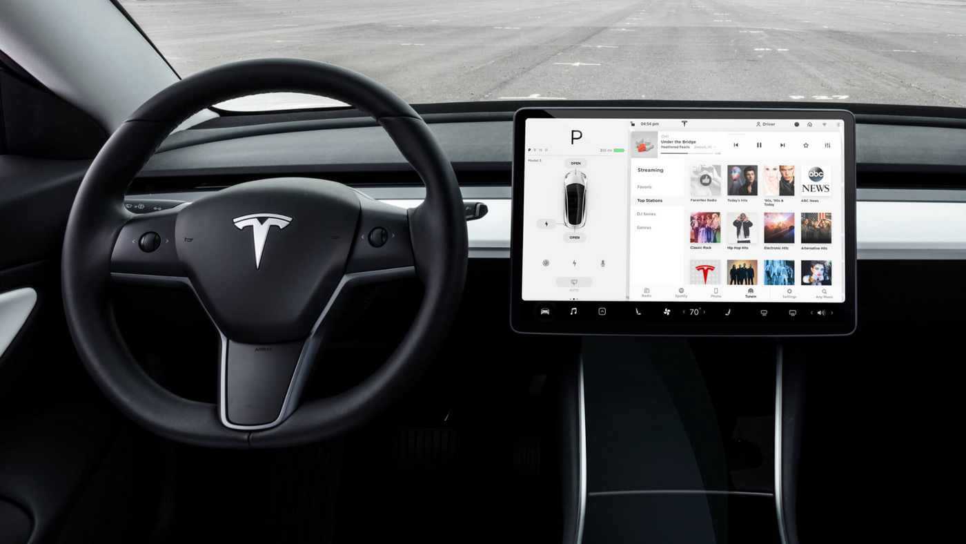 Tesla Model Y Cockpit Interior Dashboard Screen