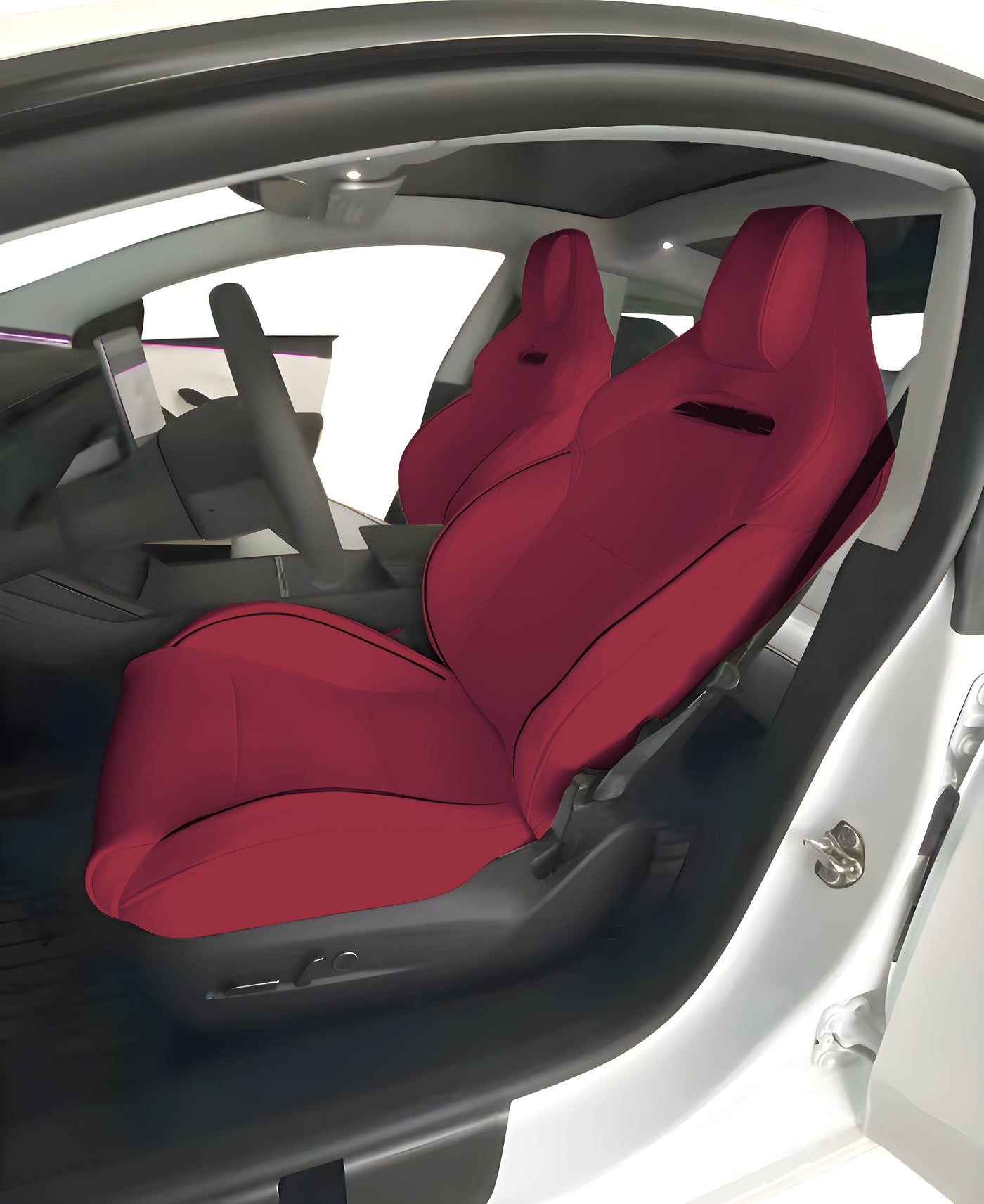 Premium Vegan Leather Seat Covers For Tesla Model 3 2023-2024 Highland PERFORMANCE