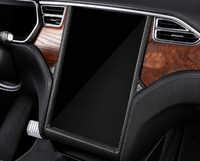 Real Molded Matte Carbon Fiber Touch Screen Overlay Trim for Tesla Model X 2014-2020