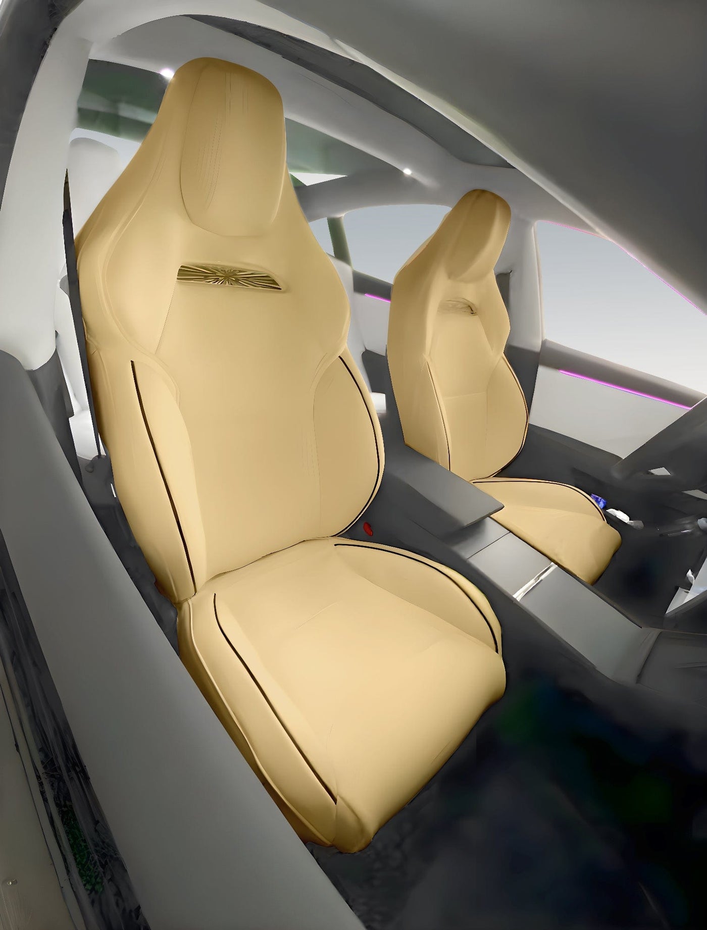 Premium Vegan Leather Seat Covers For Tesla Model 3 2023-2024 Highland PERFORMANCE