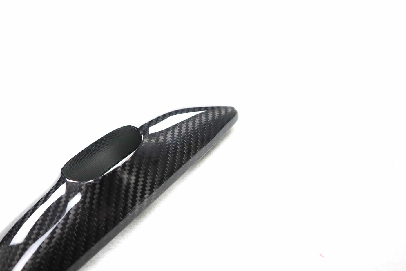 Real Molded Gloss Carbon Fiber Rearview Mirror Overlay For Tesla Model 3 2017-2023