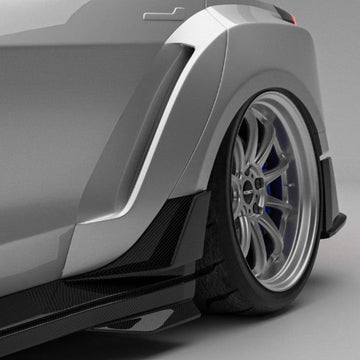 Robot Craftsman Hacker Carbon Fiber & FRP Widebody Rear Quarter Side Canards for Tesla Model 3 Highland/Performance 2024-2025 - PimpMyEV