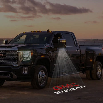 GMC Sierra Premium Side Wing Mirror Puddle Lights Multiple Designs 2015-2026