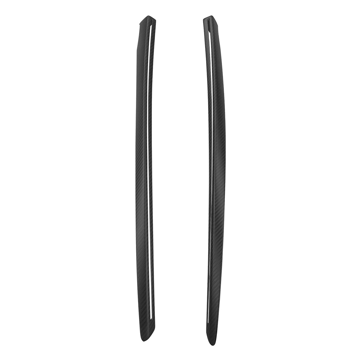 Real Molded Gloss Carbon Fiber Door Panel Overlay Covers 4Pcs for Tesla Model Y Juniper 2025-2026