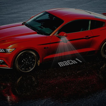 LED Side Mirror MACH1 Projector Puddle Lights Pair for Ford Mustang 2013-2026