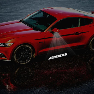 LED Side Mirror MACH1 Projector Puddle Lights Pair for Ford Mustang 2013-2026