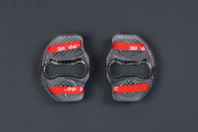 Real Molded Carbon Fiber Gloss Door Hook Covers for Tesla Model Y Juniper 2025-2026