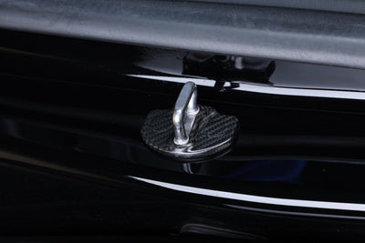 Real Molded Carbon Fiber Gloss Door Hook Covers for Tesla Model Y Juniper 2025-2026