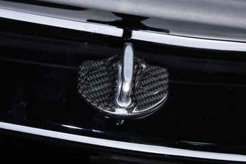 Real Molded Carbon Fiber Gloss Door Hook Covers for Tesla Model Y Juniper 2025-2026