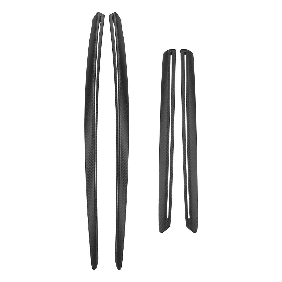 Real Molded Gloss Carbon Fiber Door Panel Overlay Covers 4Pcs for Tesla Model Y Juniper 2025-2026