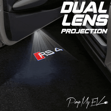 Audi RS4 Dynamic Dual Lens Premium Door Puddle Lights Multiple Designs 2006-2008