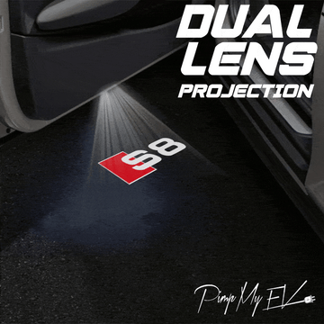 Audi S8 Dynamic Dual Lens Premium Door Puddle Lights Multiple Designs 2006-2025