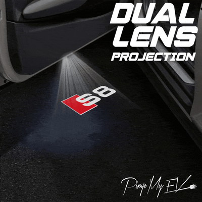 Audi S8 Dynamic Dual Lens Premium Door Puddle Lights Multiple Designs 2006-2025