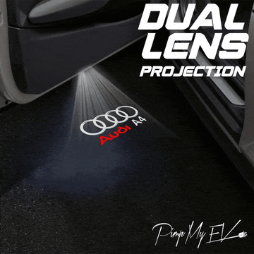 Audi A4 Dynamic Dual Lens Premium Door Puddle Lights Multiple Designs 2001-2025