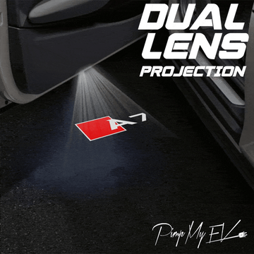 Audi A7 Dynamic Dual Lens Premium Door Puddle Lights Multiple Designs 2010-2025