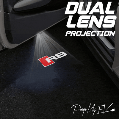 Audi R8 Dynamic Dual Lens Premium Door Puddle Lights Multiple Designs 2007-2024