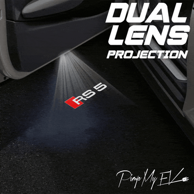 Audi RS5 Dynamic Dual Lens Premium Door Puddle Lights Multiple Designs 2010-2025