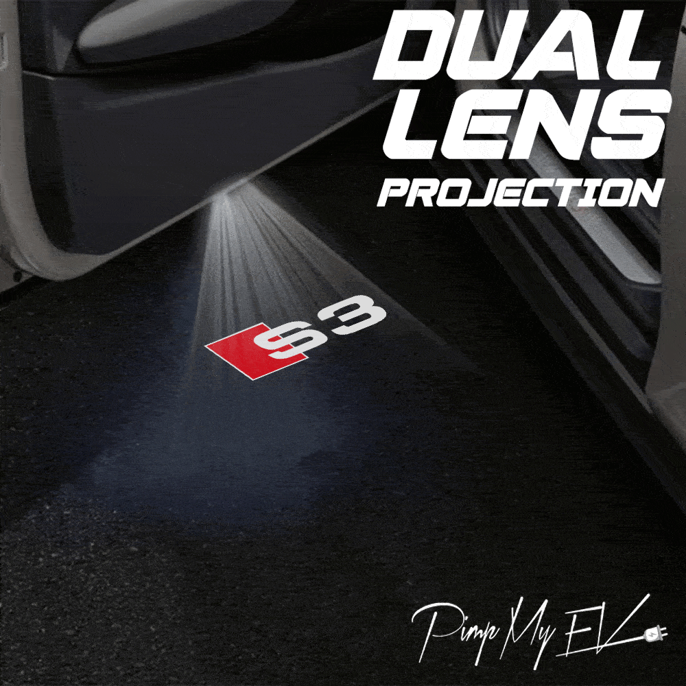 Audi S3 Dynamic Dual Lens Premium Door Puddle Lights Multiple Designs 1999-2025