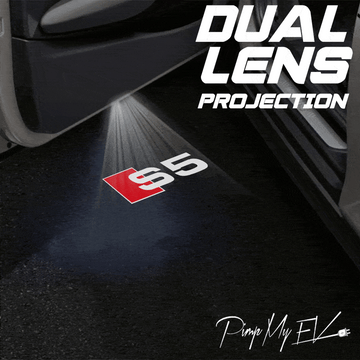 Audi S5 Dynamic Dual Lens Premium Door Puddle Lights Multiple Designs 2007-2025