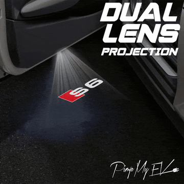 Audi S6 Dynamic Dual Lens Premium Door Puddle Lights Multiple Designs 1999-2025