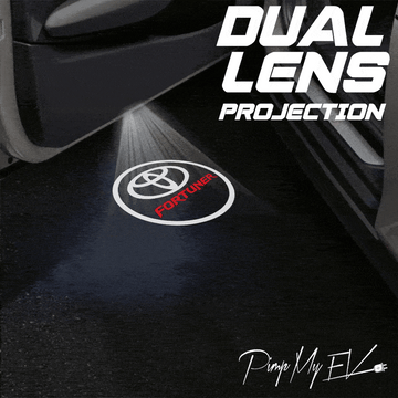 Toyota Fortuner 2nd Gen Dynamic Dual Lens Premium Door Puddle Lights Multiple Designs 2015-2017