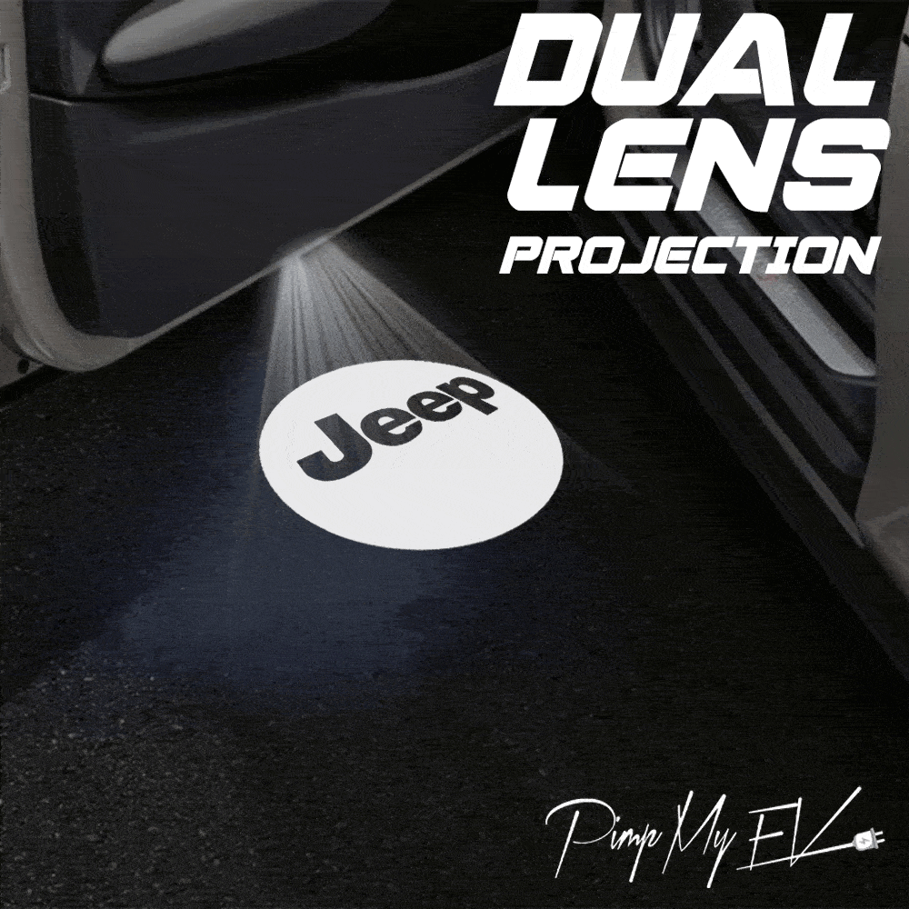 Jeep Cherokee Sport Dynamic Dual Lens Premium Door Puddle Lights Multiple Designs 2014-2018