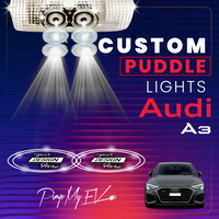 Custom Dual Lens LED Courtesy Door Projector Puddle Lights for Audi A3 2003-2026