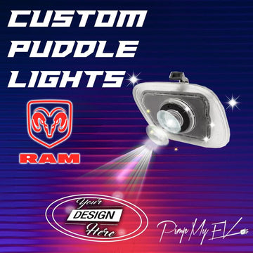 Custom LED Side Wing Mirror Projector Puddle Approach Lights for RAM - 2002-2026