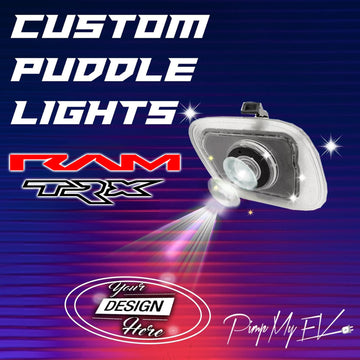 Custom LED Side Wing Mirror Projector Puddle Approach Lights for RAM TRX - 2021-2024