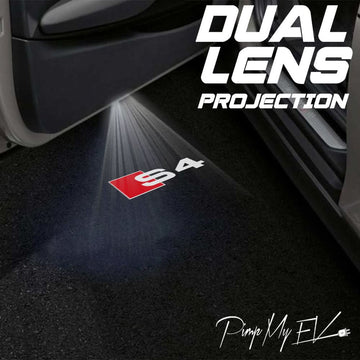 Audi S4 Dynamic Dual Lens Premium Door Puddle Lights Multiple Designs 2002-2025