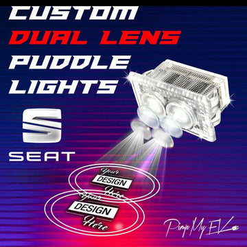 Custom Dual Lens LED Courtesy Door Projector Puddle Lights for SEAT