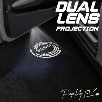 Toyota Sienna 3rd/4th Gen Dynamic Dual Lens Premium Door Puddle Lights Multiple Designs 2011-2025