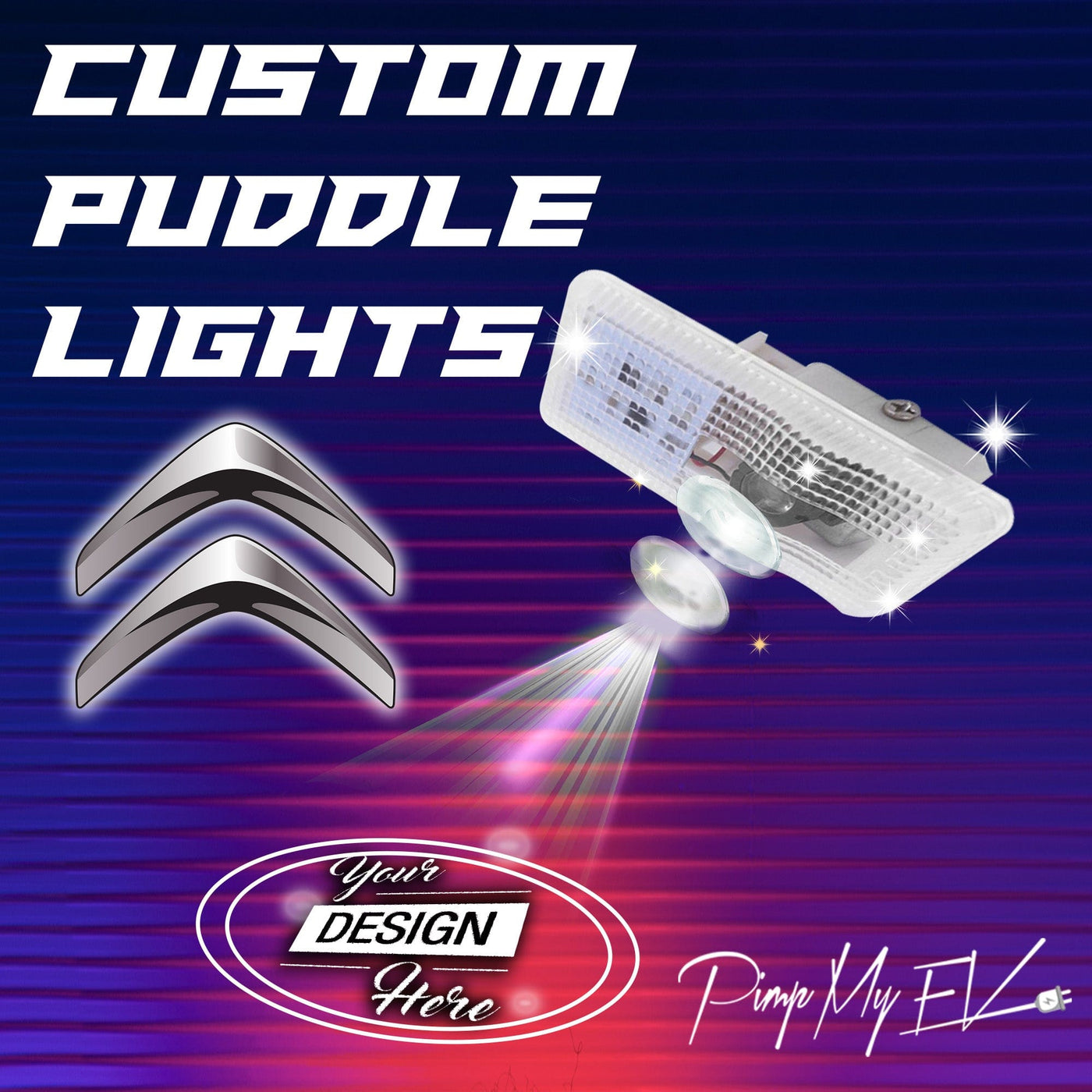 Custom LED Courtesy Door Projector Puddle Lights for Citroen