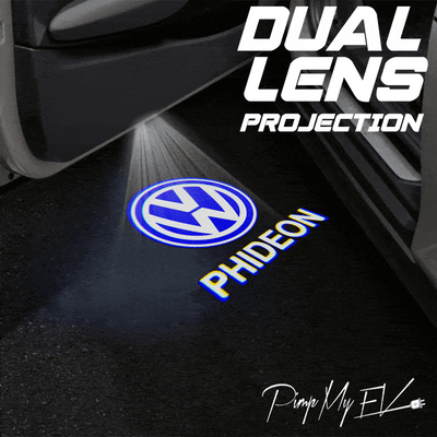 Volkswagen Phideon Dynamic Dual Lens Premium Door Puddle Lights Multiple Designs 2016-2023