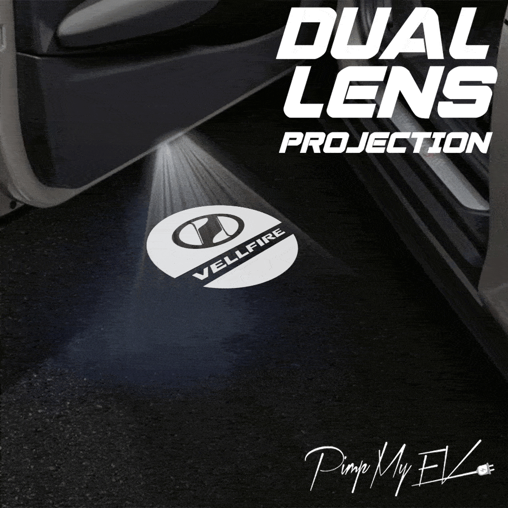 Toyota Vellfire Dynamic Dual Lens Premium Door Puddle Lights Multiple Designs 2008-2025