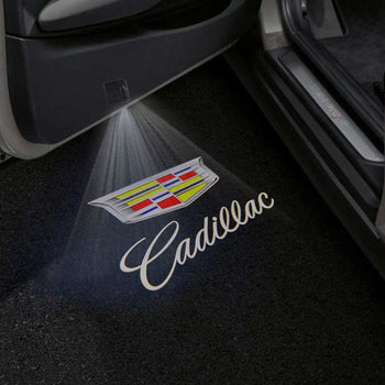 Cadillac Universal Door Stick On Puddle Lights Multiple Designs