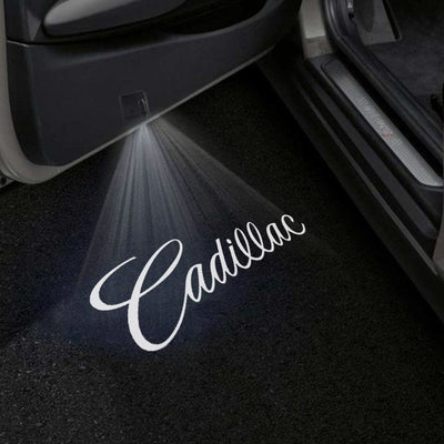 Cadillac Universal Door Stick On Puddle Lights Multiple Designs