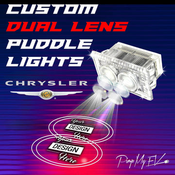 Custom Dual Lens LED Courtesy Door Projector Puddle Lights for Chrysler